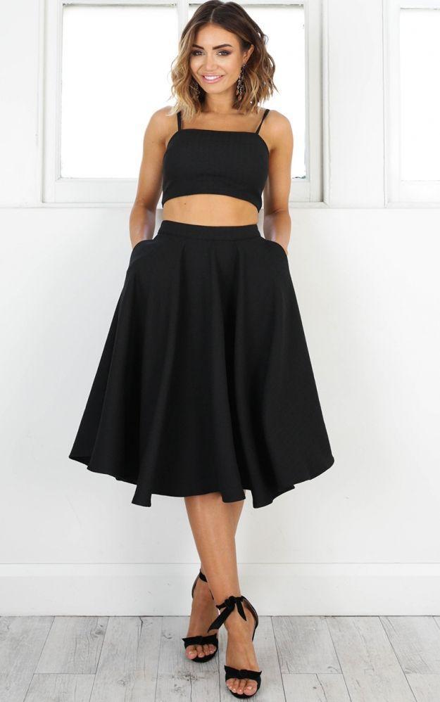 Simple Two Pieces Black Short Homecoming Dresses 2018, BDY0316