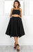 Simple Two Pieces Black Short Homecoming Dresses 2018, BDY0316