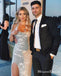 Sparkly Silver Sequin Halter Mermaid Long Cheap Bridesmaid Dresses, BDS0054