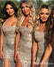 Sparkly Silver Sequin Halter Mermaid Long Cheap Bridesmaid Dresses, BDS0054