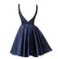 Sexy Backless Beaded Navy Short Cheap Homecoming Dresses 2018, BDY0363