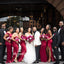 Mermaid Side slit Spaghetti straps Elegant Simple Long Bridesmaid Dressess, BDS0278