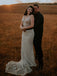 Spaghetti Strap Mermaid V-neck Charming Long Wedding Dresses, WDS0068