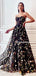 Lovely Straight A-line Tulle Appliques Simple Long Prom Dresses, PDS0237