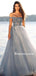 Newest Straight A-line Tulle Long Prom Dresses PDS0308