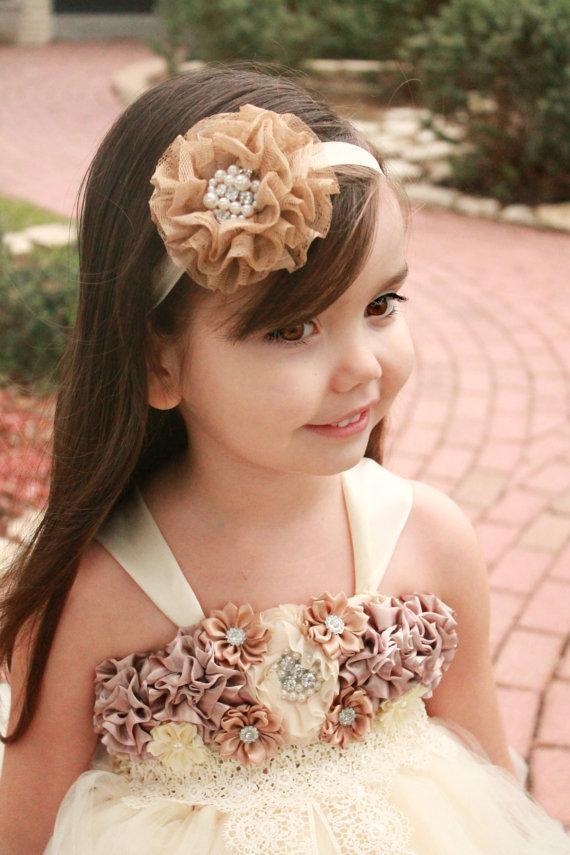 Ivory Tulle Lace Flower Girl Dresses With Satin Flowers, Lovely Cute Tutu Dresses, FGY0144