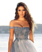 Newest Straight A-line Tulle Long Prom Dresses PDS0308