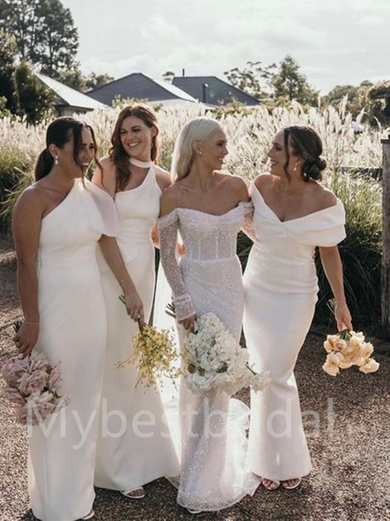 Simple Sweetheart Off-shoulder Mermaid Wedding Dresses, WDY0225