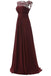 Open Back See Through Burgundy Lace Cheap Long Bridesmaid Dresses Online, WGY0319