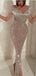 Sheath Off The Shoulder Sequined Tassel Evening Dresses,Cheap Prom Dresses,PDY0567