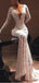 Mermaid White Sleeve V Neck Evening Party Dresses,Cheap Prom Dresses,PDY0628