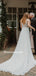 Charming V-neck A-line Chiffon Long Wedding Dresses, WDS0069