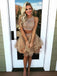 Two-piece A-line Tulle Lace Short Homecoming Dresses, HDS0047