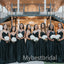 Spaghetti straps Sweetheart A-line Pleats Side slit Elegant Simple Long Bridesmaid Dresses,BDS0203