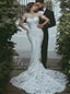 Sexy Sweetheart Sleeveless Mermaid Lace applique Wedding Dresses,WDY0331