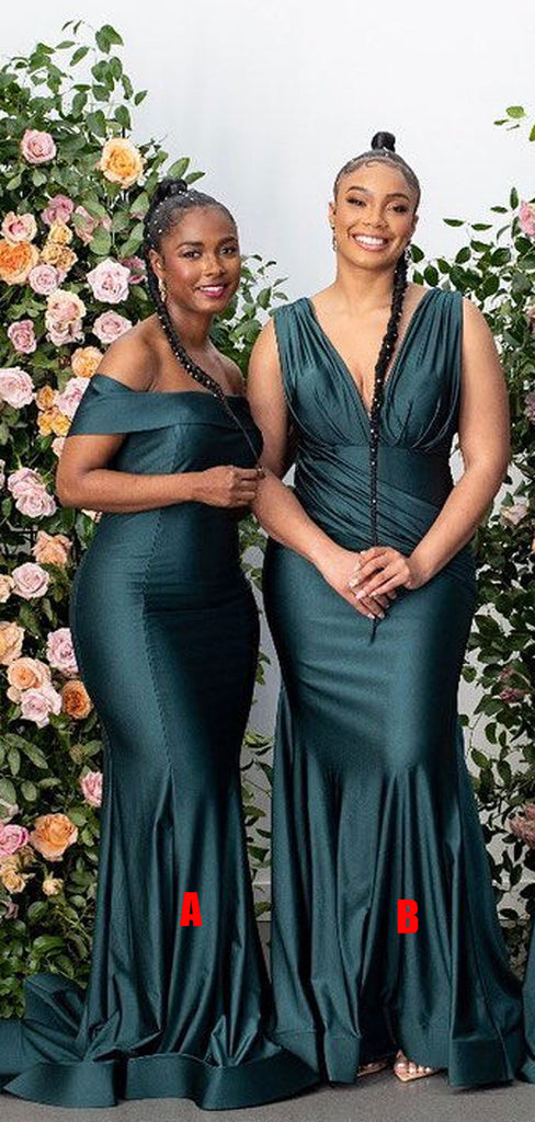 Mismatched Sexy Mermaid Popular Long Bridesmaid Dresses, BDS0172