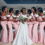 Mermaid Off-shoulder Lace Long Simple Bridesmaid Dresses, BDS0141