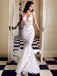 Mermaid V-neck White Lace Wedding Dresses.Cheap Wedding Dresses, WDY0275
