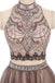 Beading Charming High Neck Open Back Two Pieces Pretty Popular Homecoming Dresses For Teen , BDY0104