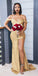 Gold Mismatched Mermaid Long Satin Bridesmaid Dresses, TYP0035