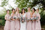 Mismatched Charming Simple Pink Chiffon A-line Long Cheap Bridesmaid Dresses, BDS0036