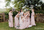 Mismatched Charming Simple Pink Chiffon A-line Long Cheap Bridesmaid Dresses, BDS0036