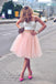 Two Pieces Spaghetti Straps Cheap Homecoming Dresses 2018,BDY0224