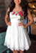 Cute Black Sleeveless Short A-line Homecoming Dress With Lace Applique,BDY0160