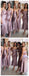 Spahgetti Straps Dusty Purple Tea Length Cheap Custom Bridesmaid Dresses Online, WGY0310