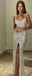 Elegant Sleeveless Scoop Side slit Mermaid Long Prom Dress,PDS1065