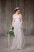 Simple Illusion Spahgetti Straps Tulle A-line Wedding Dresses Online, WDY0238