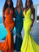 Sexy Halter V-neck Mermaid Long Prom Dresses,PDS0667