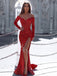 Elegant Sweetheart Off shoulder Sise slit Mermaid Prom Dresses,PDS0721