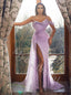 Sexy Spaghetti straps Jewel Side slit Mermaid Prom Dresses,PDS0616
