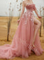 Sexy Sweetheart Side slit A-line Long Prom Dresses,PDS0631