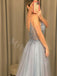 Elegant V-neck Side slit A-line Long Prom Dresses,PDS0658