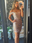 Sexy Jewel Off shoulder Sheath Short Prom Dresses,PDS0654
