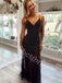 Sexy V-neck Sleeveless Mermaid Prom Dresses,PDS0656