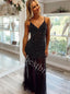 Sexy V-neck Sleeveless Mermaid Prom Dresses,PDS0656
