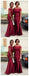 Burgund Off Shoulder Mermaid Long Cheap Bridesmaid Dresses Online, WGY0237