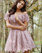 A-Line Purple Lace Homecoming Dress with Ruffles,Short Prom Dresses,BDY0361