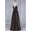 Chic Black Long Straps Tulle A Line  Lace Long Dress,Prom Dress,Evening Party Dress,PDY0372