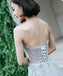 Elegant Gray Blue Strapless Tulle Long Evening Gowns,Prom Dresses,Party Dresses,PDY0346
