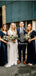 New Arrival V-neck Short Sleeve Velvet Long Cheap Bridesmaid Dresses, BDS0118