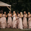 Sweetheart Sleeveless Charming A-line Pink Chiffon Floor-Length Long Cheap Bridesmaid Dresses, TYP0110