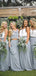 Two Piece Chiffon Bridesmaid Dresses, Blue Bridesmaid Dresses,Cheap Bridesmaid Dresses,WGY0264