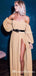 Sexy Simple Off-The-Shoulder Long Sleeves Chiffon Long High Side Slit Cheap Charming Prom Dresses, PDS0008