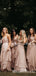 Sweetheart Sleeveless Charming A-line Pink Chiffon Floor-Length Long Cheap Bridesmaid Dresses, TYP0110