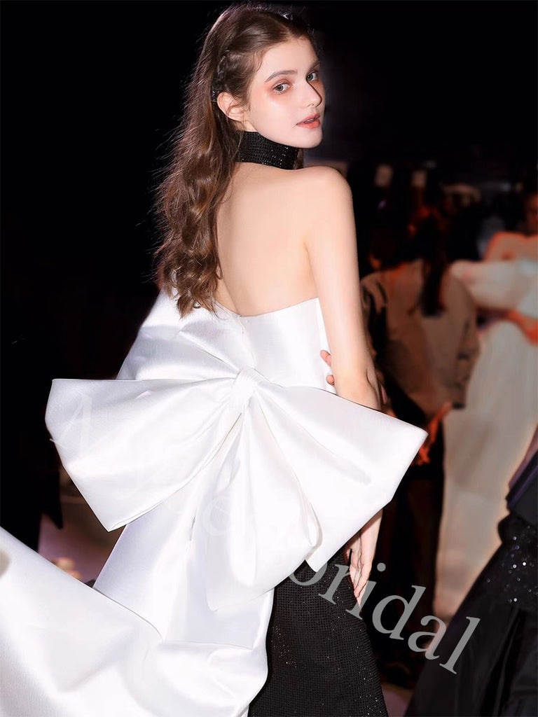 Sexy Strapless Sleeveless Side slit Sheath Long Prom Dress,PDS1061