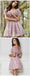 A-Line Purple Lace Homecoming Dress with Ruffles,Short Prom Dresses,BDY0361
